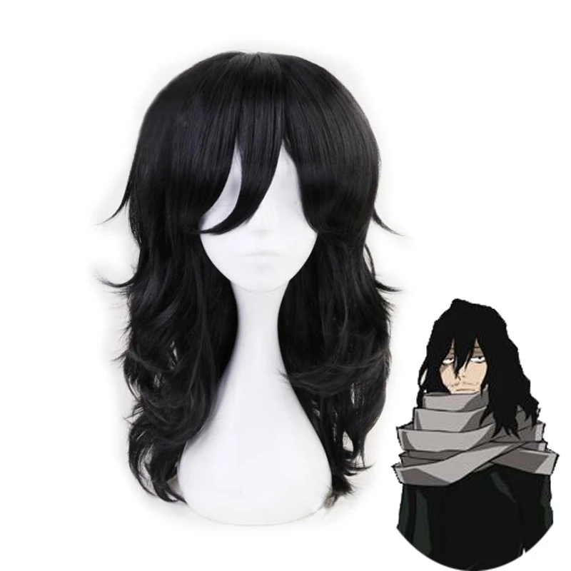 Аниме Boku no Hero academic Shouta Aizawa парик косплей костюм My мужские женские черные