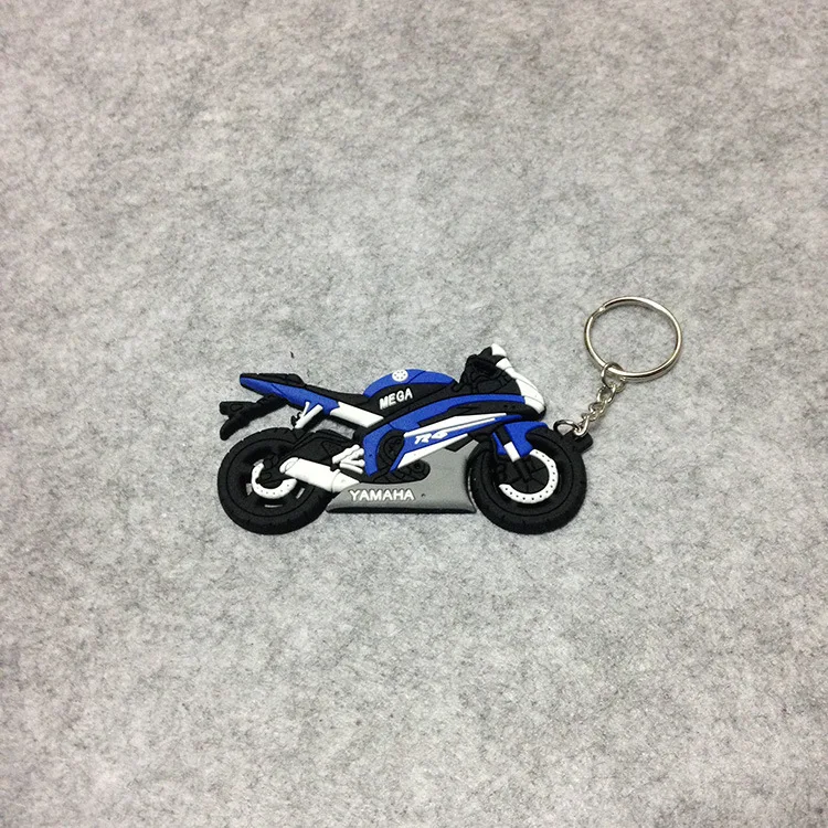 3 Универсальный брелок для мотоцикла, резиновый брелок для Honda Suzuk Kawasaki Yamaha Ducati KTM CBR GSXR GSX-R FZ1 - Название цвета: 3