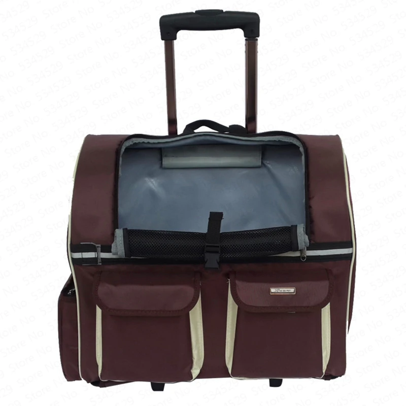 Рюкзак переноска для домашних животных с колесами собак/кошек многоразовая