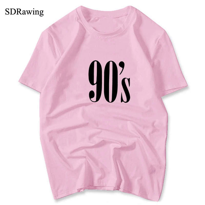 Женская футболка с принтом 90 s хлопковая Повседневная забавная для девушек