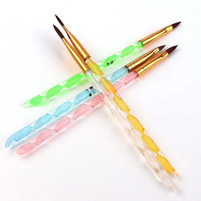 5 шт/партия разные Размеры акриловые УФ-гель для дизайна ногтей кисть-ручка