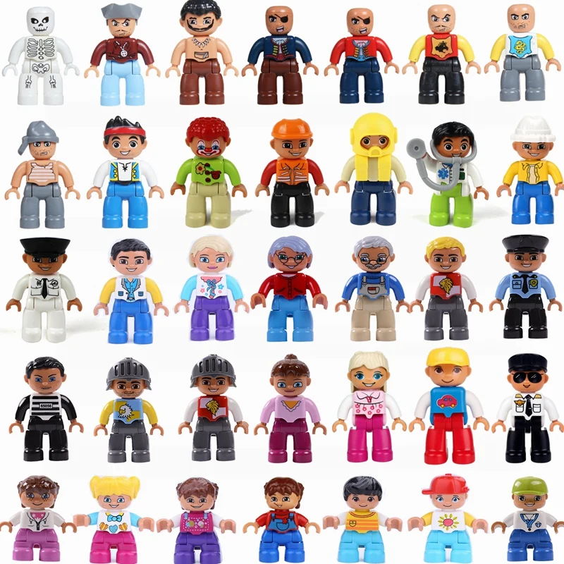 Фигурки конструктора Duplo с блокировкой игрушки для детей совместимые Duplo|Блочные