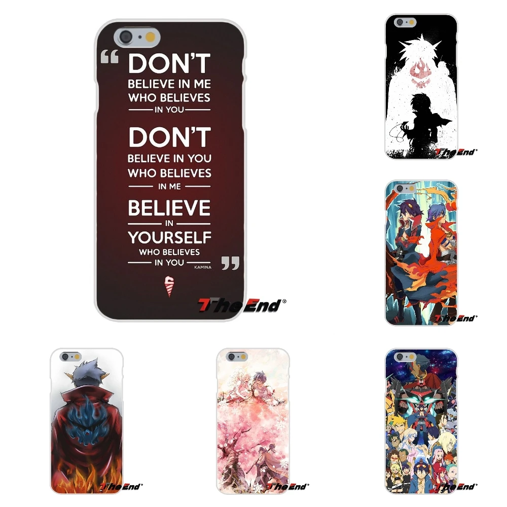 Мягкий силиконовый чехол для iPhone X 4 4S 5 5S 5C SE 6 6S 7 8 Plus Galaxy Grand Core Prime Alpha Anime Tengen Toppa Gurren