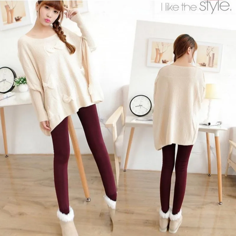 Леггинсы эластичные теплые Осень-зима 2016 | Женская одежда