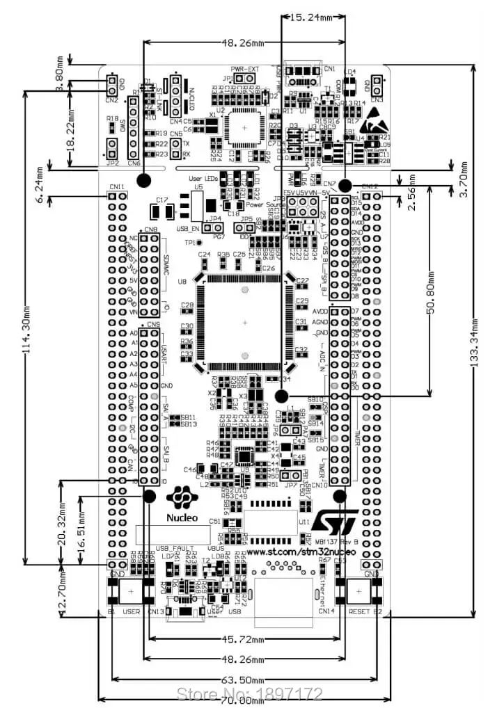 STM32F207ZG официальная демонстрационная плата макетная с нуклео для дева STM32F207ZG|demo