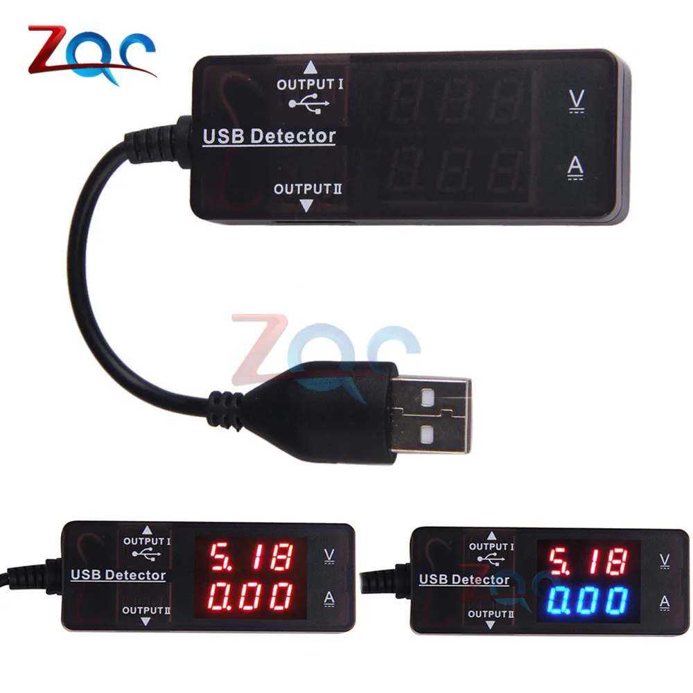 New Portable Pocket USB Voltmeter Ammeter Charger Doctor Tester Voltage Current Meter LED Digital Dual Power Detector HR | Инструменты