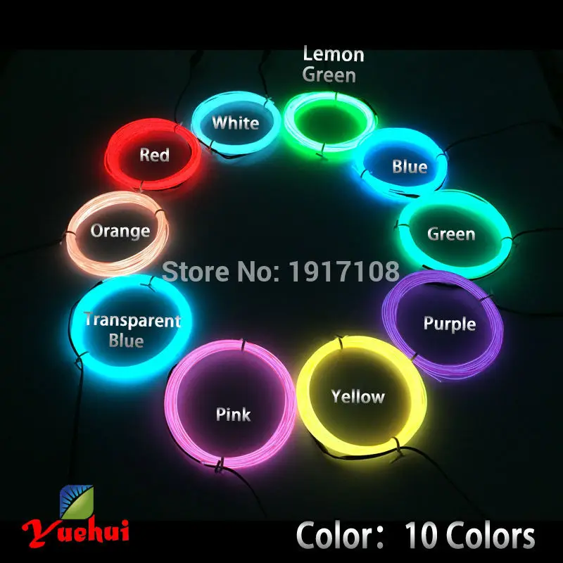 1 метр 6 шт. разноцветный Электрический люминесцентный провод 3 мм|decorative decorative|toys