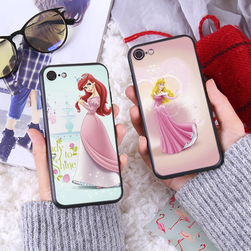 Чехол для телефона принцессы Ариэль iphone7 8 Plus милый роскошный силиконовый чехол