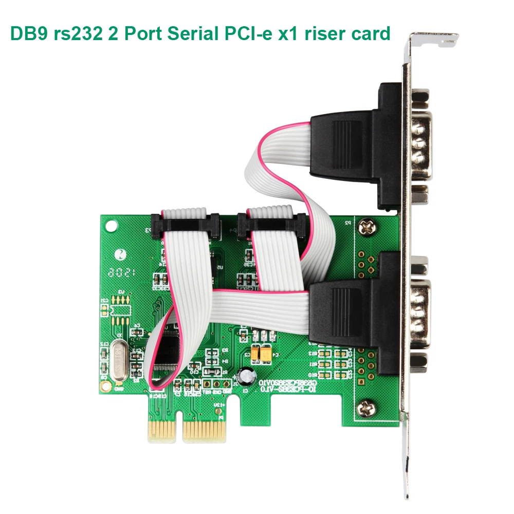 PCI e 2 Порты Последовательный rs232 db9 контроллер card 1 0x1 wch382 чип с низкий