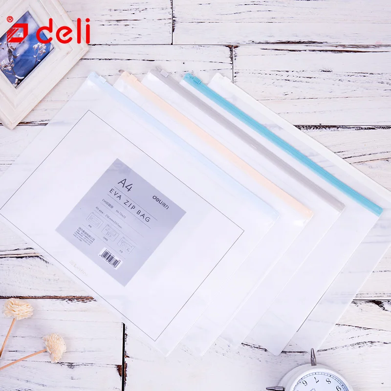 Deli 1 шт. водонепроницаемая сумка на молнии для хранения карт пластиковая