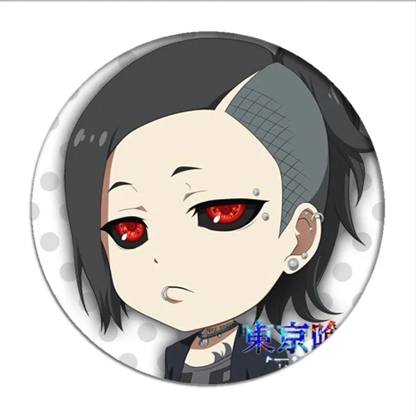 Значок для косплея Tokyo Ghoul Kaneki Ken Kirishima Toka, булавка, коллекция значков Q Version для рюкзаков, одежды и кнопок.