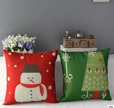 

cartoon Christmas style cushion cover pillowcase sofa decorative waist pillow cover indoor
