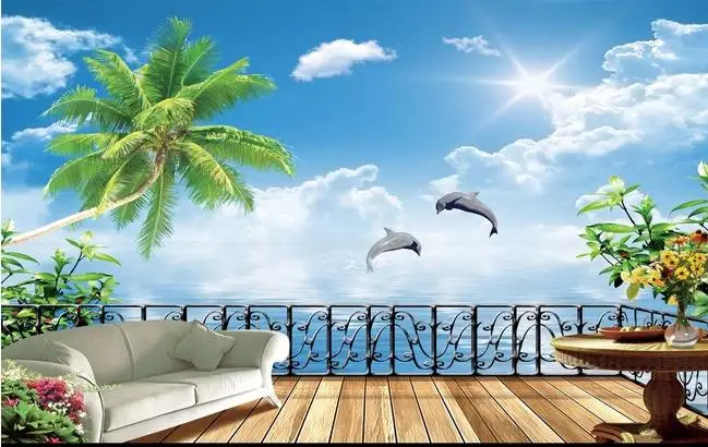

custom wall mural 3D Greece Aegean Sea wallpaper living room sofa TV backdrop bedroom coffee house study wallpaper mural