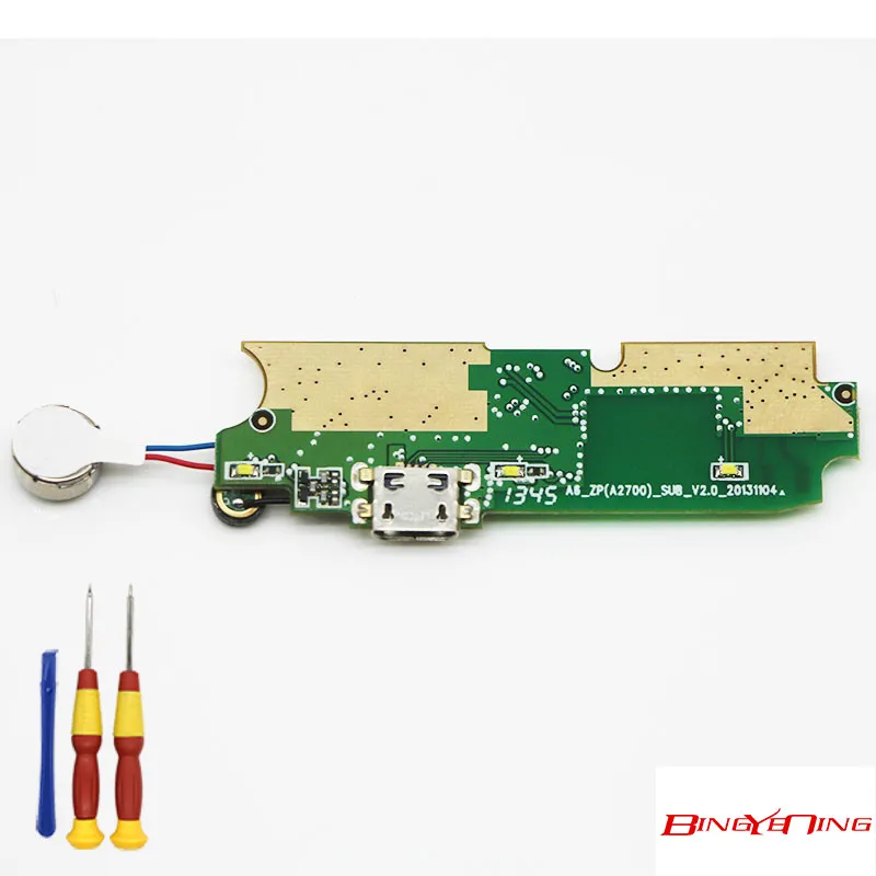 BingYeNing новый оригинальный микро usb разъем плата для зарядки с Вибрационный