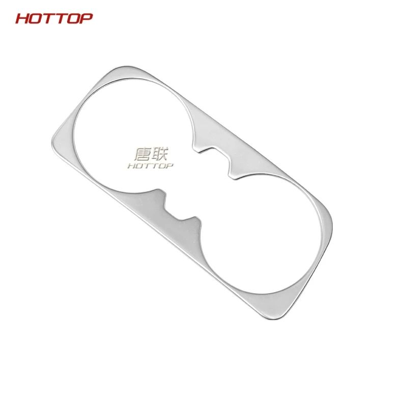 Silver 1pc Авто Стайлинг интерьер переключения передач водная чашка прокладка Панель рамка наклейка подходит для Audi Q7 - Название цвета: Silver 1pc