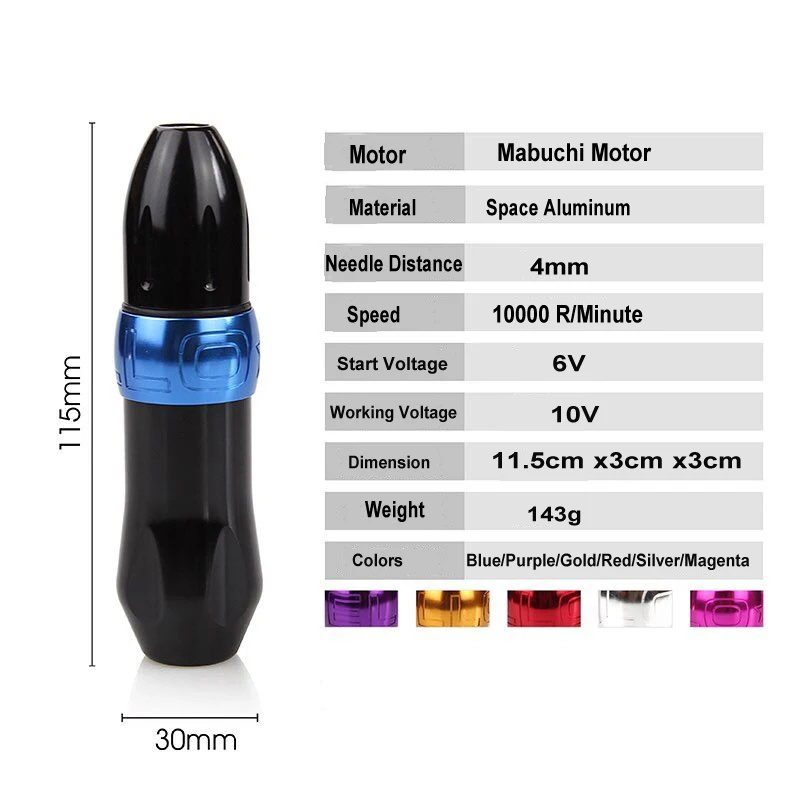 Профессиональный Ракетный Мотор Татуировки Pen Motor Tattoo Machine Вращающийся