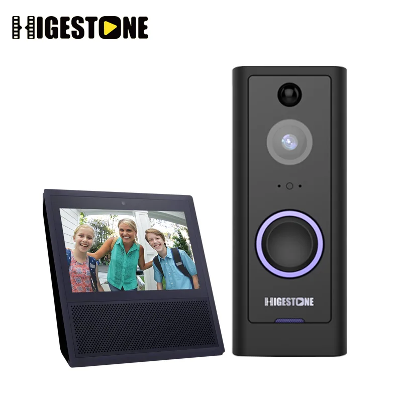 Беспроводной смарт Видеозвонок Higestone с Wi Fi IP65 дверной звонок ночное видение