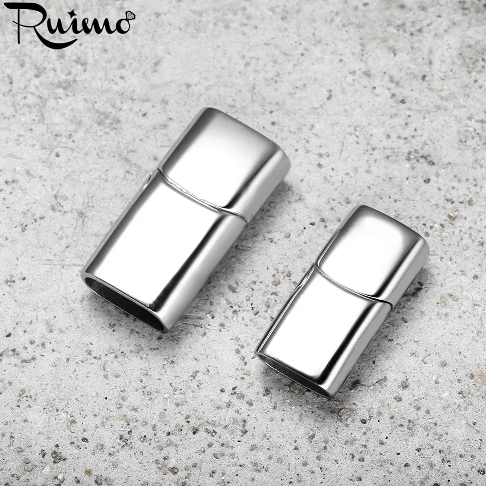 Магнитные застежки RUIMO черного золота 316l из нержавеющей стали 10 мм 12 мм плоские застежки для браслетов