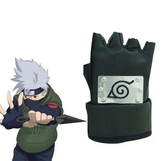 Обувь для косплея героя Хатаке Какаси из аниме Konoha Ninja черные перчатки Косплэй