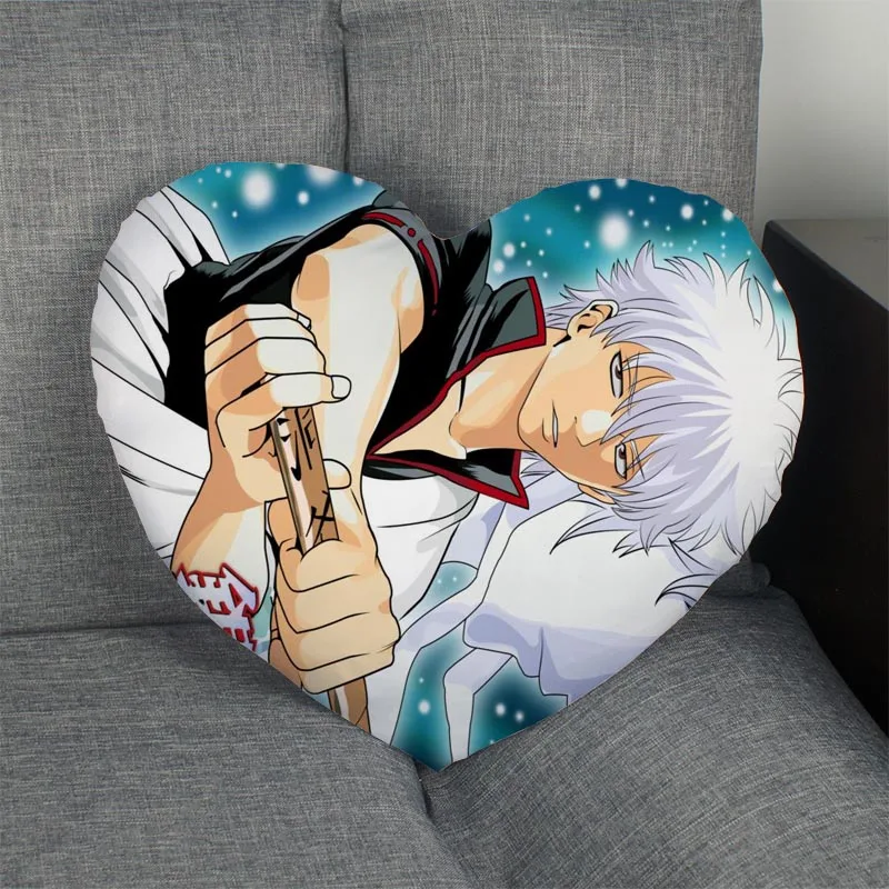 Изготовленный на заказ &quotгинтама&quot Сердце Наволочка молнии наволочка dakimakura