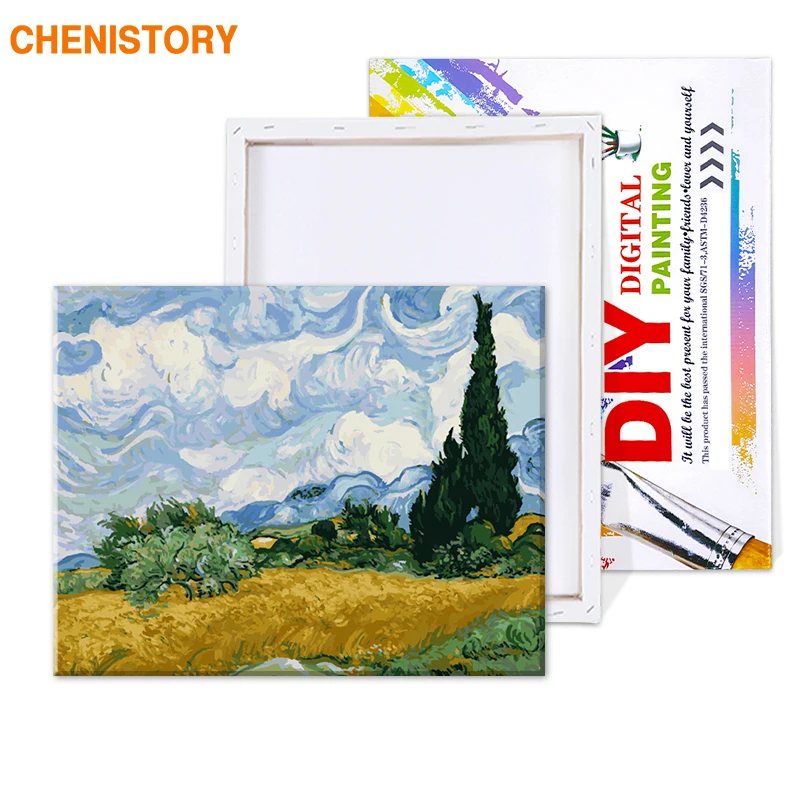 CHENISTORY известная картина DIY живопись по номерам пейзаж каллиграфия Раскраска для