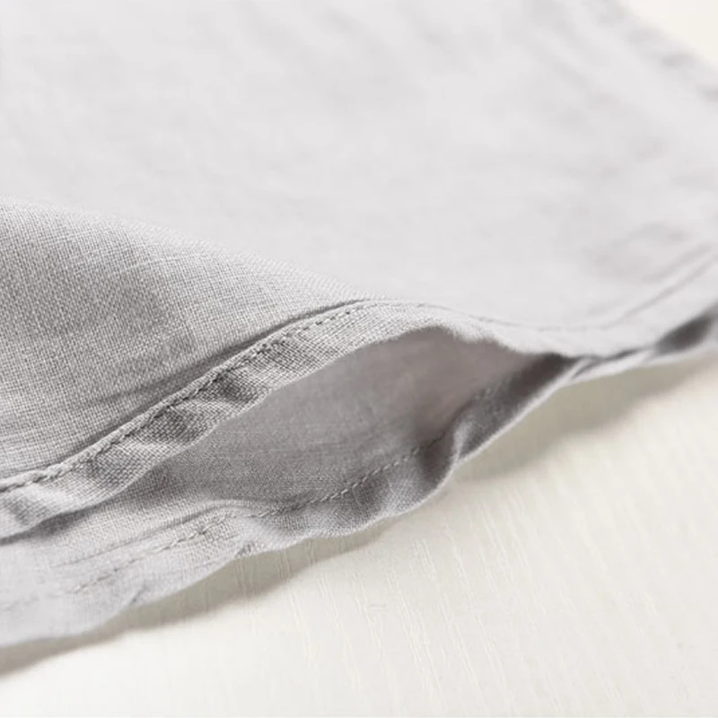 

2021 Summer New Casual Linen Cotton Tshirt Homme Short Sleeve Good Quality Camisetas Hombre