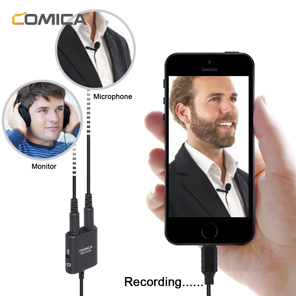 Comica SPX TC Многофункциональный 3 5 мм TRS & TRRS к USB TYPE C адаптер аудиокабеля для