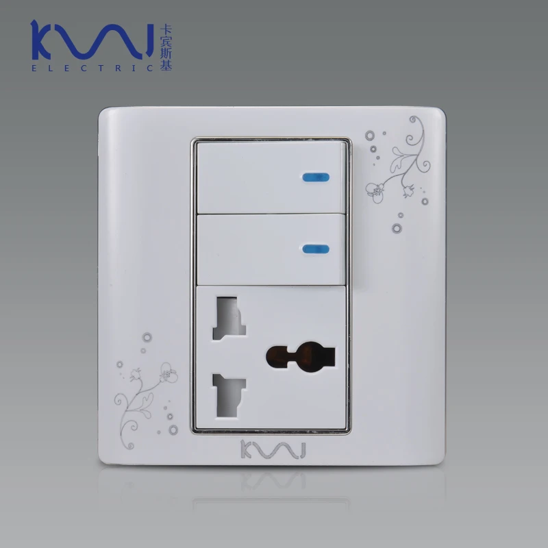 COSWALL модная настенная электрическая розетка универсальная с 3 отверстиями 2