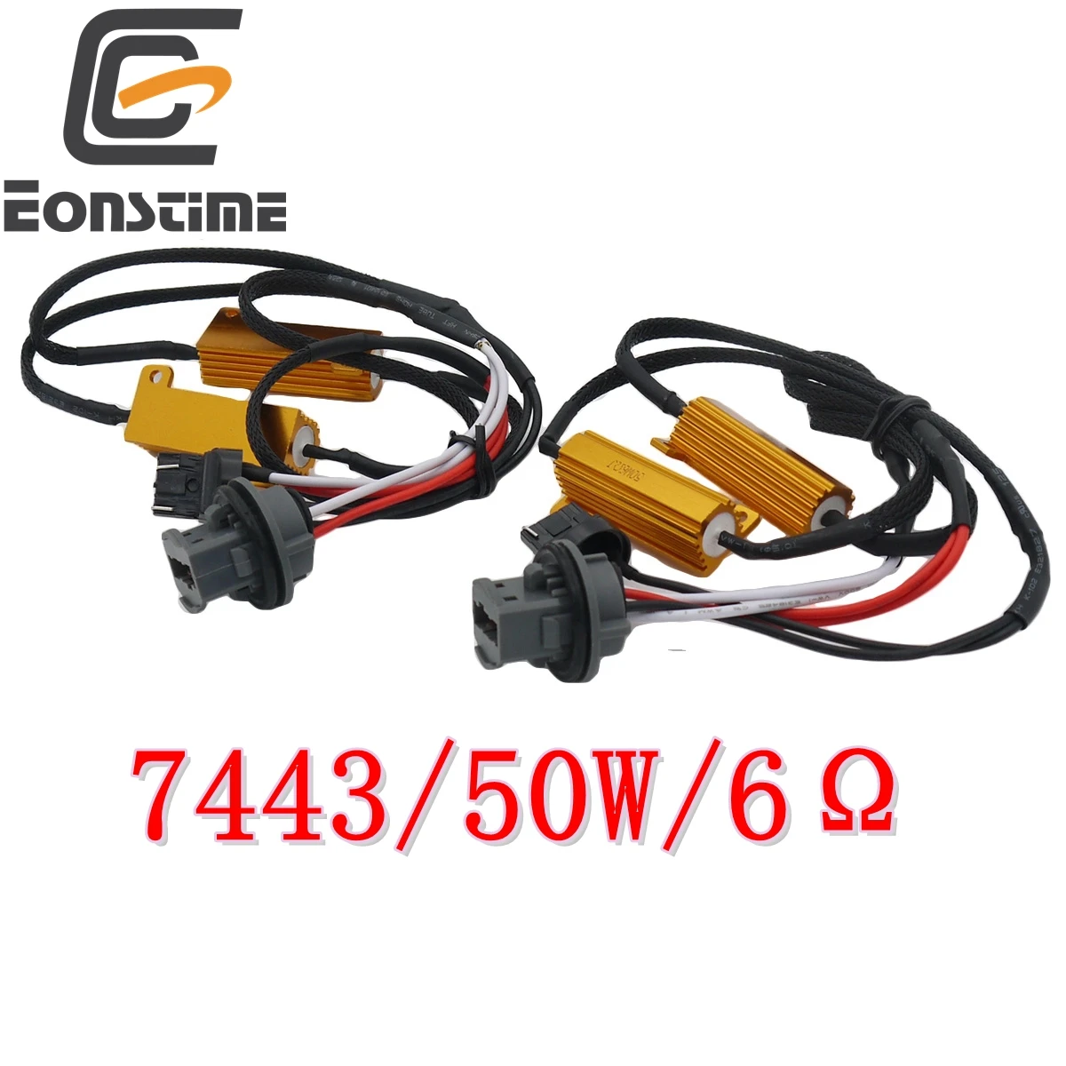 Eonstime 2 шт. адаптер без ошибок T20 7443 7444 нагрузочный резистор гипер Flash Canceller