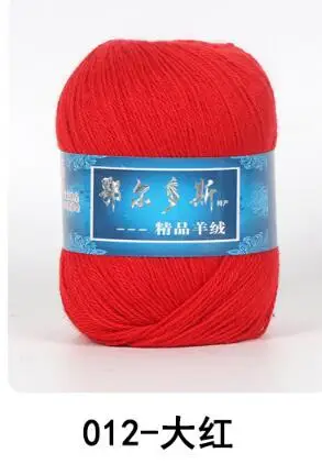 012 da hong 1 шт. = 50 г монгольский кашемир ручной вязки кашемировая пряжа шерстяная кашемировая вязальная пряжа шарфик шерстяной Yarny Baby - Цвет: 012 da hong