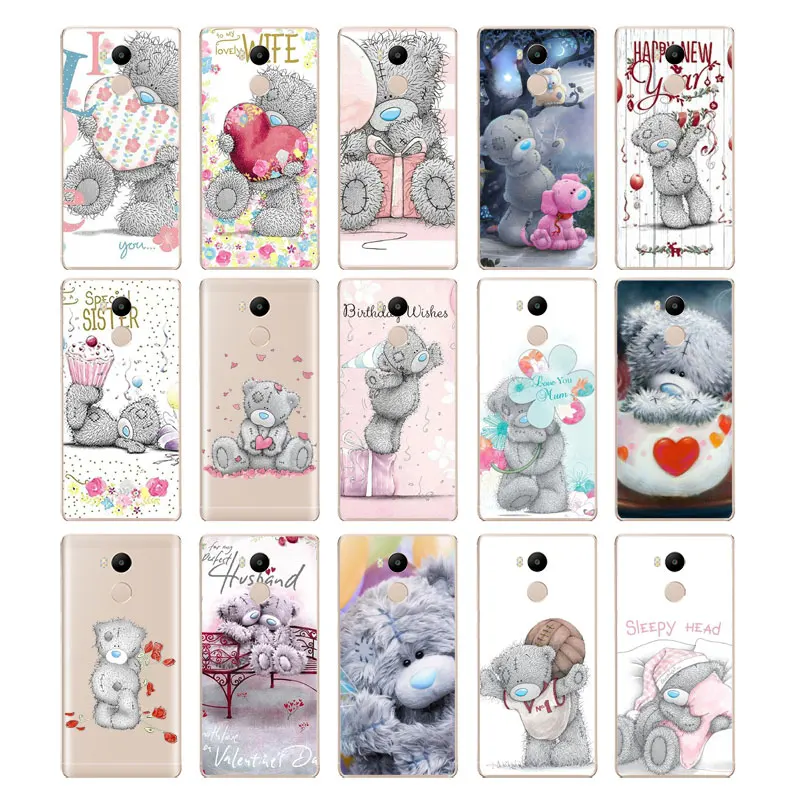 DREAMFOX M083 Cute Bear Soft TPU Silicone Case Cover For Xiaomi Redmi Note 3 4 4X 5 5A 6 7 Pro Global |