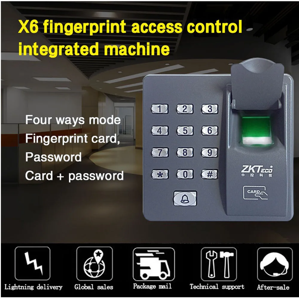 Контроль доступа по отпечатку пальца с клавиатурой система контроля 10 RFID