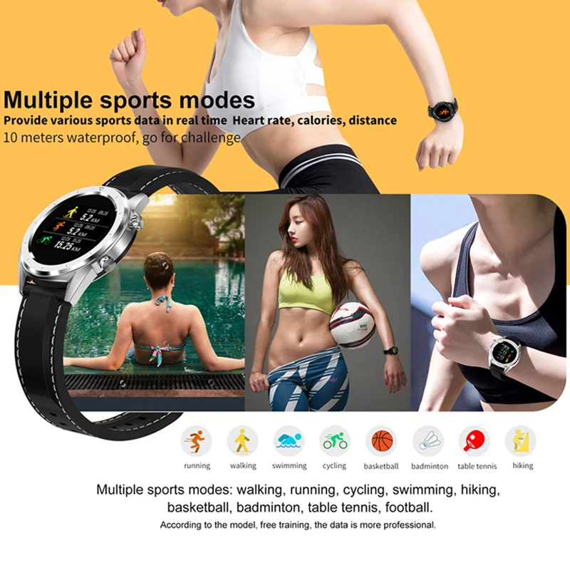 Для мужчин Smart Watch ЭКГ IP68 Водонепроницаемый частота сердечных сокращений монитор