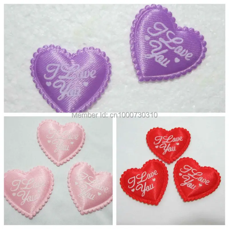 Аппликация поделки свадебное украшение Скрапбукинг 20 шт. Мягкий войлок сердце I