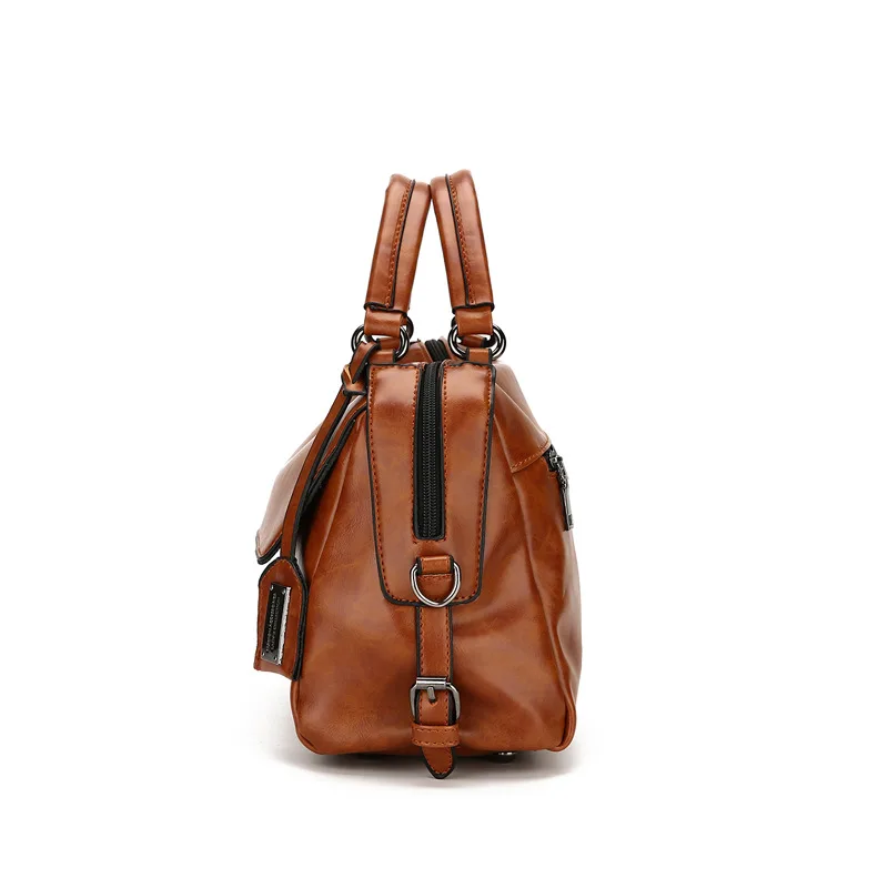 Boston модная Подушка с маслом и воском дамская сумка на одно плечо весенние сумки