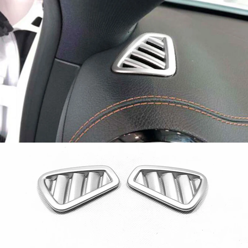 

For Mercedes Benz A Class 2019 ABS Plastic Carbon fibre Car front Small air outlet Decoration Trim Cover car styling 2pcs