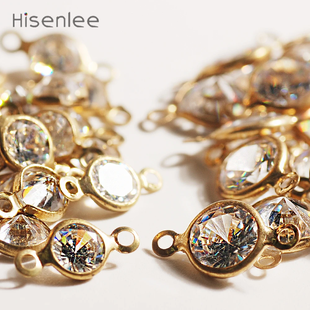 

Hisenlee AAA, классический стиль, 6/8 мм, кристально чистый Фианит, подходит для влюбленных/невест/девочек, DIY, ювелирные украшения, Очаровательные Элегантные украшения