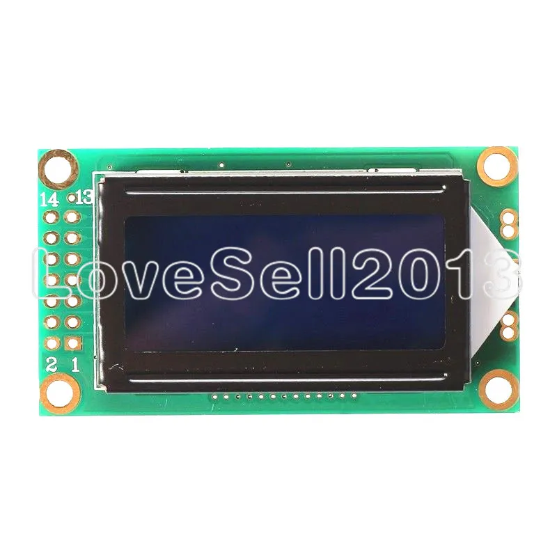 Модуль ЖК-дисплея 0802 LCD 8x2 5 В LCM с синей подсветкой для Arduino | Электроника