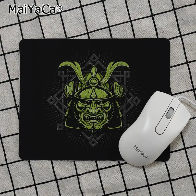 No Lock Edge18x22cm Maiyaca персонализированные крутые модные Самурайские маски 2 силиконовый коврик для мыши игровой Гладкий коврик для письма настольные компьютеры мат игровой коврик для мыши - Цвет: No Lock Edge18x22cm