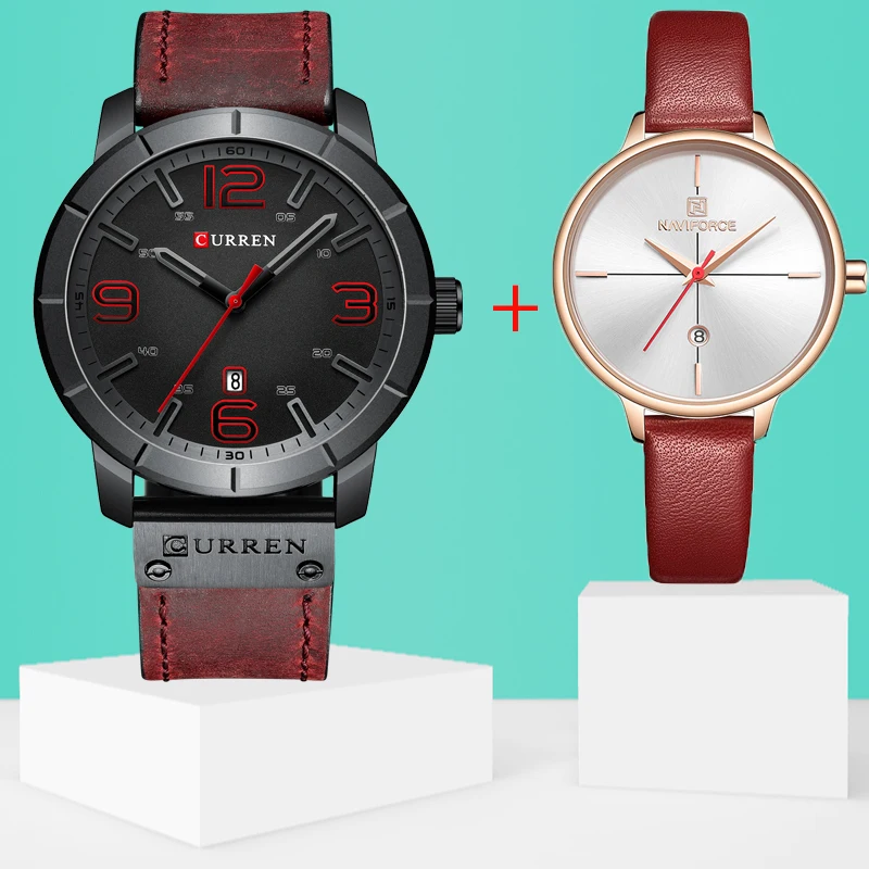 

Men's Army Sports Quartz Watches Leather Strap Luminous Waterproof Wristwatch Man Set for Sale