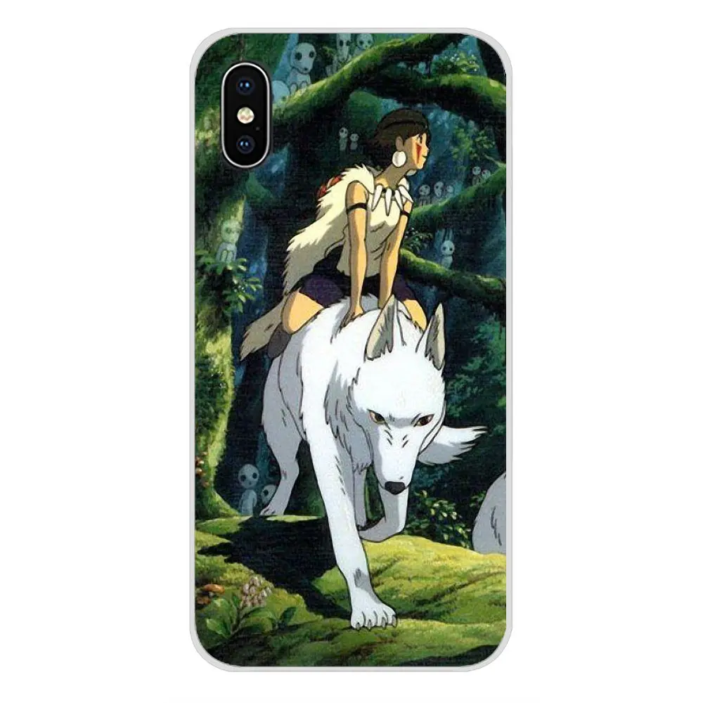 Модные чехлы для Samsung Galaxy S3 S4 S5 Mini S6 S7 Edge S8 S9 S10 Lite Plus Note 4 5 8 9 аниме Принцесса Mononoke