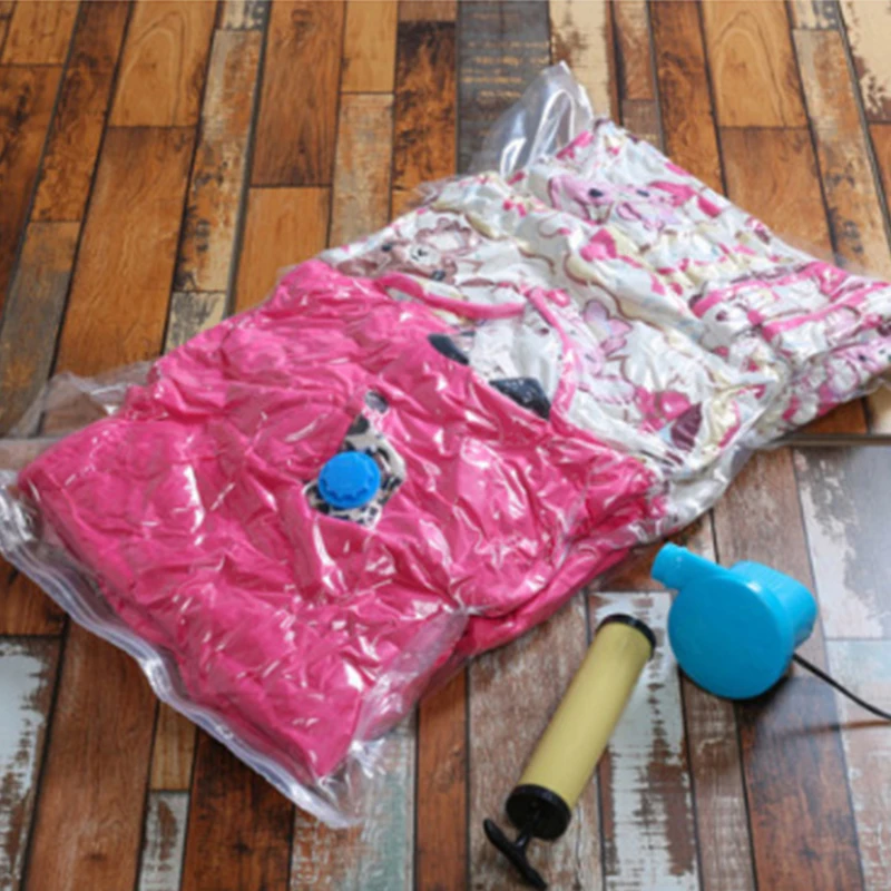 Домашние вакуумные компрессионные пакеты для хранения с клапаном прозрачные