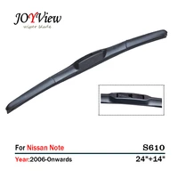 s610 wipers size2414 fit for nissan note 2006 onwards wiper stand limpador de para brisa essuie glace