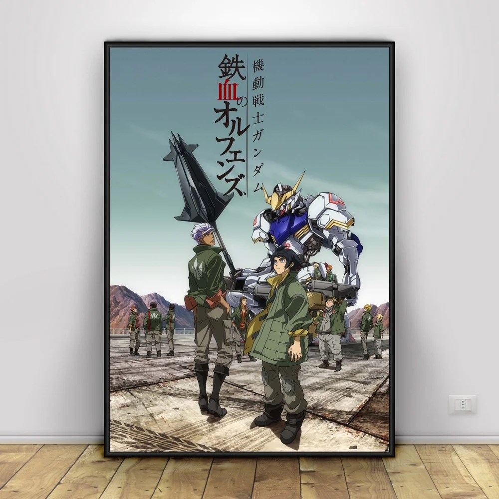 Gundam Железный окровный сиротский художественный Шелковый плакат домашний декор