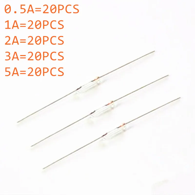 100pcs 3*10 мм 0.5A/1A/2A/3A/5A осевой Быстрый стеклянный предохранитель с подводящего провода 3*10 0.5A 1A 2A 3A 5A