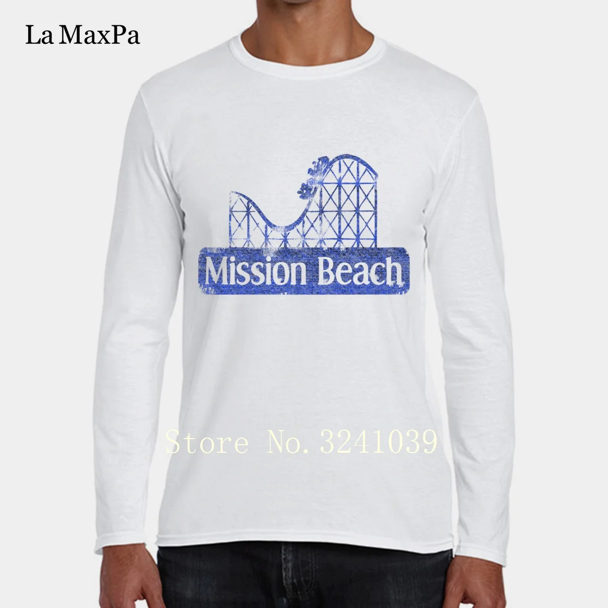 Мужские футболки с принтом на заказ Mission Beach San Diego Roller Coaster крутая забавная
