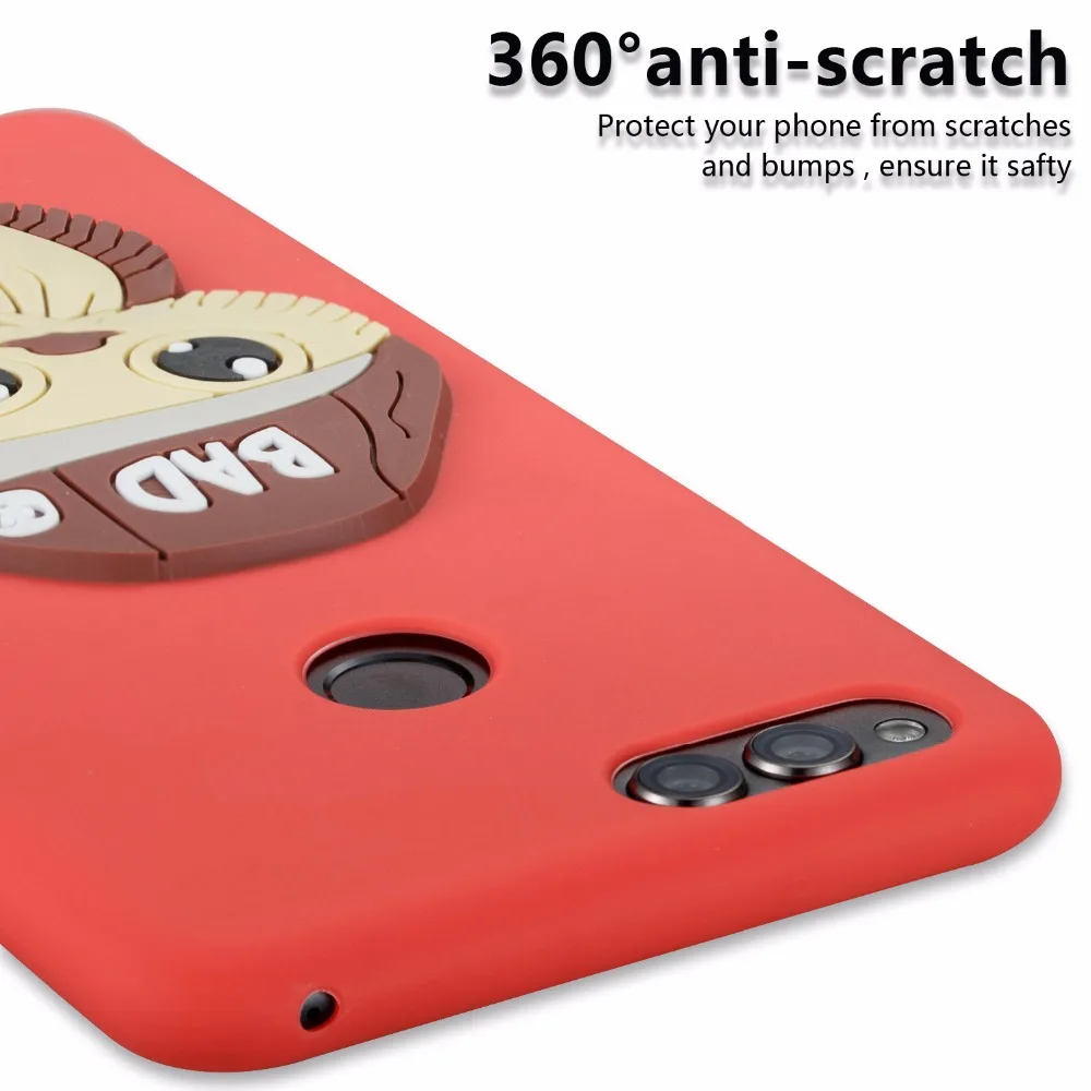 For HUAWEI Honor 7X BND L21 L22 L24 AL TL10 lovely Owl Anti-Fall Phone Cover Case Silicone Soft Bad Boy Cartoon Shell |