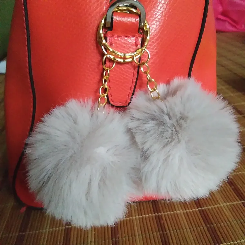 2019Fur мяч брелок с помпонами из искусственного кроличьего меха для животных