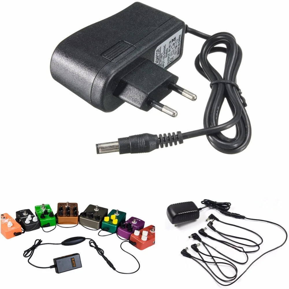 

EU Plug AC 110-240V DC 9V 1A Electric Guitar Stompbox Power Supply Adapter For Guitar Effect Pedal Board