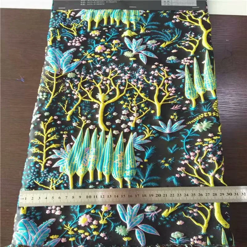 Золотая свадебная жаккардовая парча ткань для платья, 100*145 см, Diy Швейные ткани, вечернее платье лоскутное материал ткани HG17